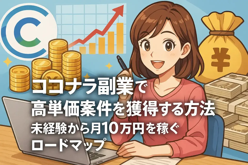 ココナラ副業で高単価案件を獲得する方法:未経験から月10万円を稼ぐロードマップ