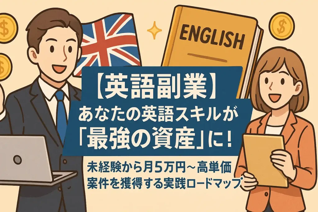 【英語副業】あなたの英語スキルが「最強の資産」に!未経験から月5万円〜高単価案件を獲得する実践ロードマップ