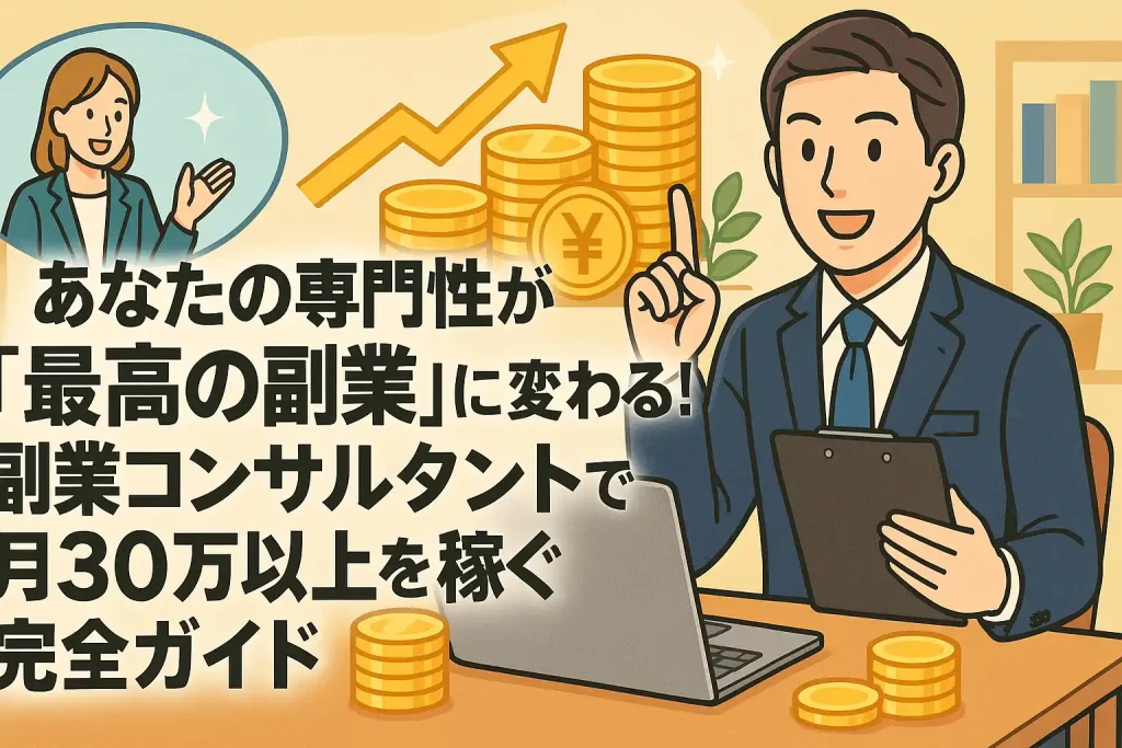 あなたの専門性が「最高の副業」に変わる!副業コンサルタントで月30万以上を稼ぐ完全ガイド
