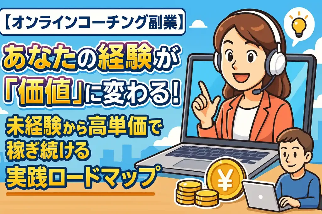 【オンラインコーチング副業】あなたの経験が「価値」に変わる!未経験から高単価で稼ぎ続ける実践ロードマップ