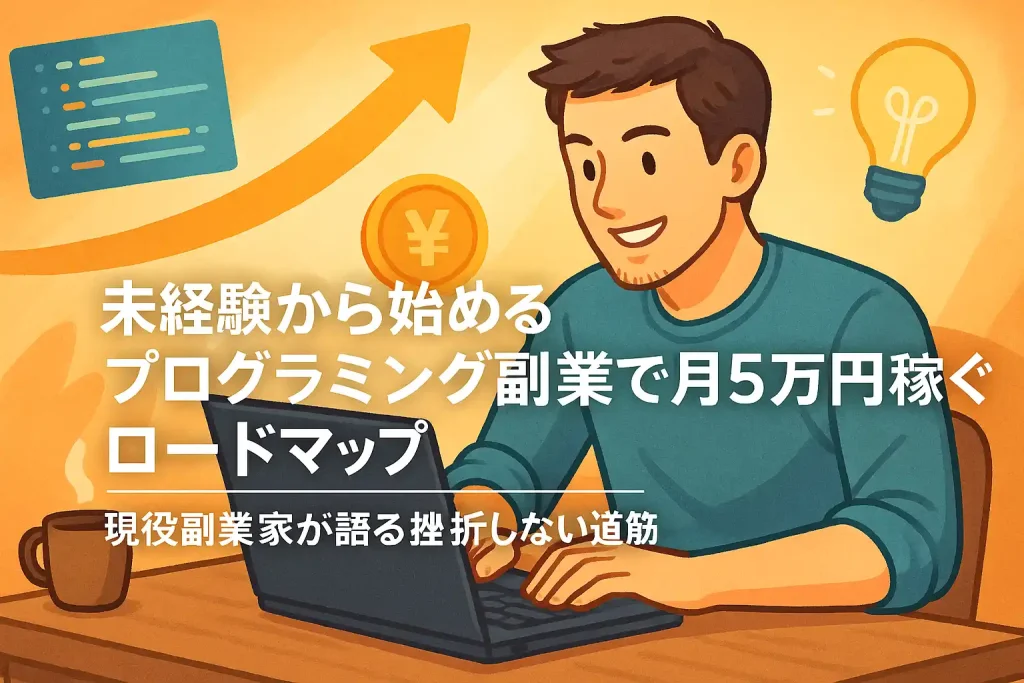 未経験から始めるプログラミング副業で月5万円稼ぐロードマップ:現役副業家が語る挫折しない道筋