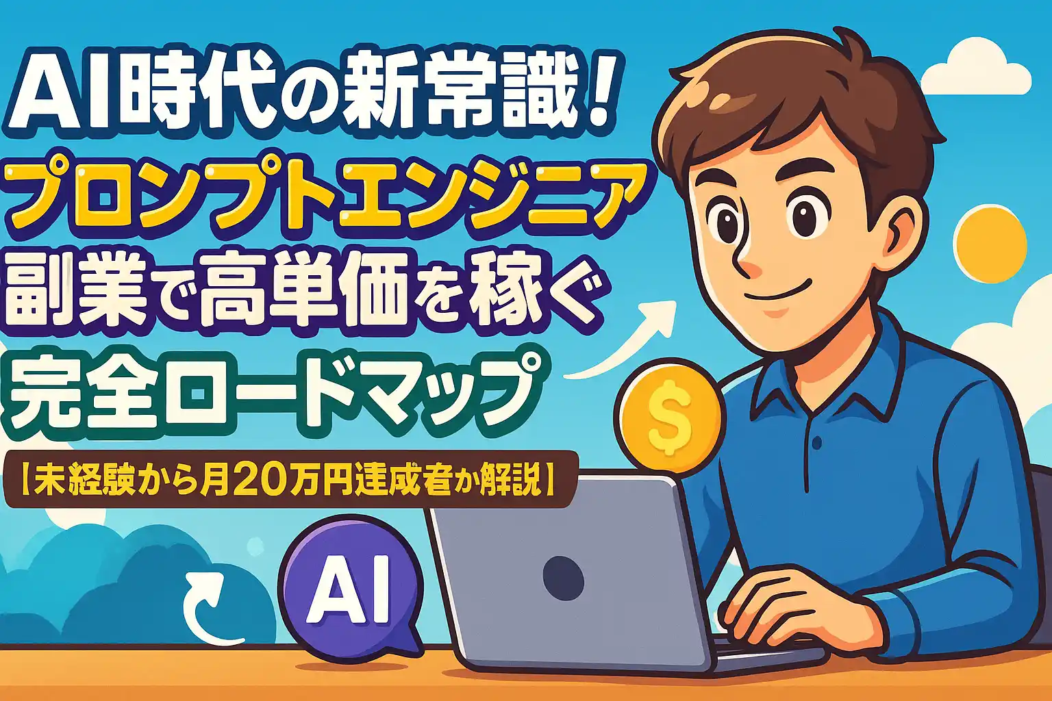 AI時代の新常識！プロンプトエンジニア副業で高単価を稼ぐ完全ロードマップ【未経験から月20万円達成者が解説】