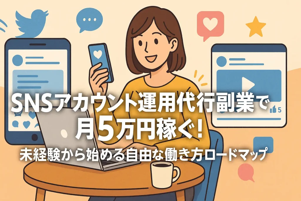 SNSアカウント運用代行副業で月5万円稼ぐ!未経験から始める自由な働き方ロードマップ