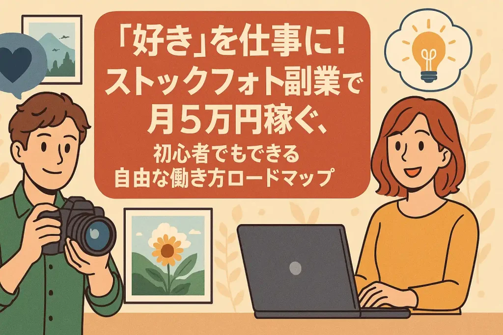 「好き」を仕事に!ストックフォト副業で月5万円稼ぐ、初心者でもできる自由な働き方ロードマップ