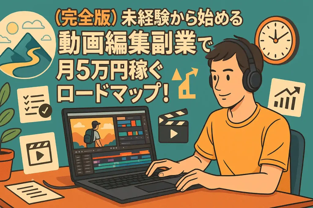 【完全版】未経験から始める動画編集副業で月5万円稼ぐロードマップ!夢を現実にする最短ルート