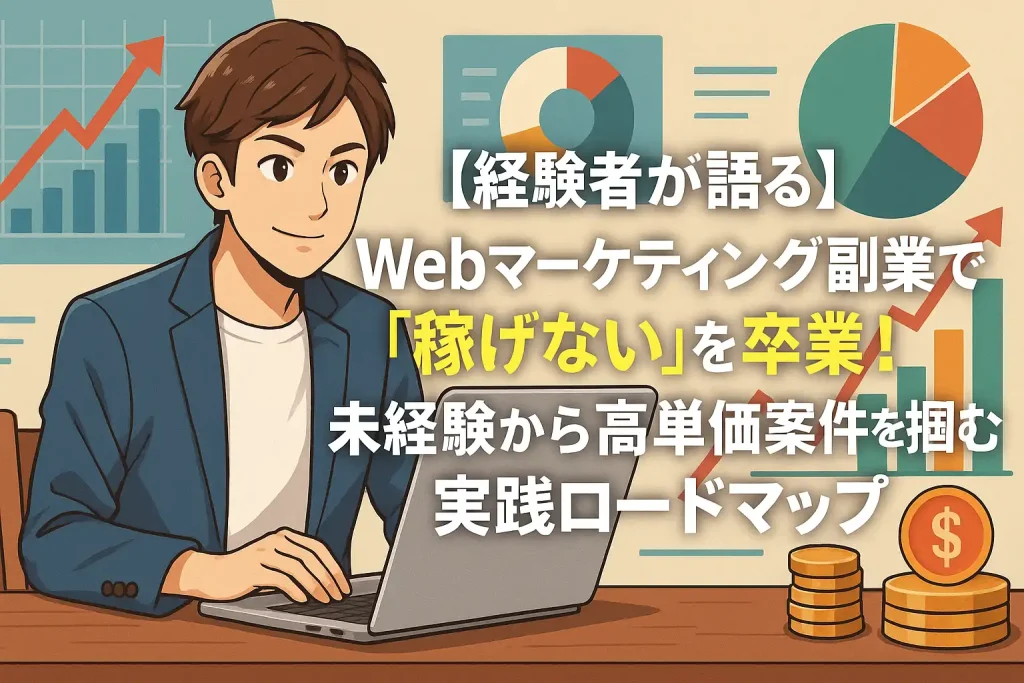 【経験者が語る】Webマーケティング副業で「稼げない」を卒業!未経験から高単価案件を掴む実践ロードマップ